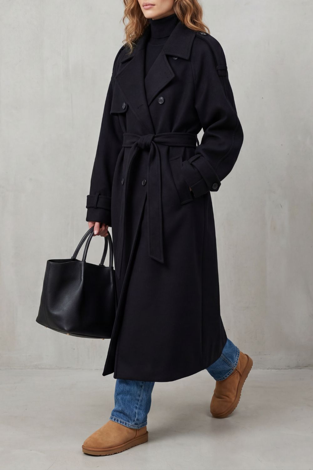 Women's Wool Trench Coat in an Oversized Fit