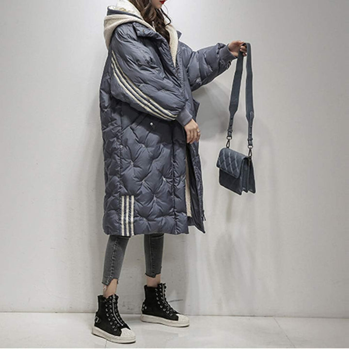 Women's Long Down Puffer Jacket with Hood