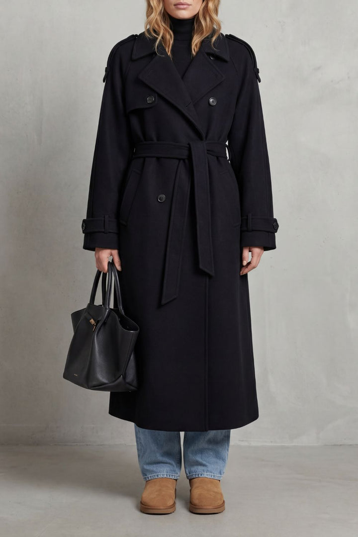 Women's Wool Trench Coat in an Oversized Fit