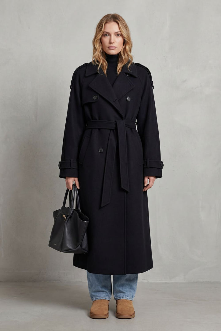 Women's Wool Trench Coat in an Oversized Fit
