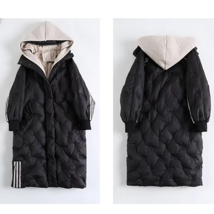 Women's Long Down Puffer Jacket with Hood