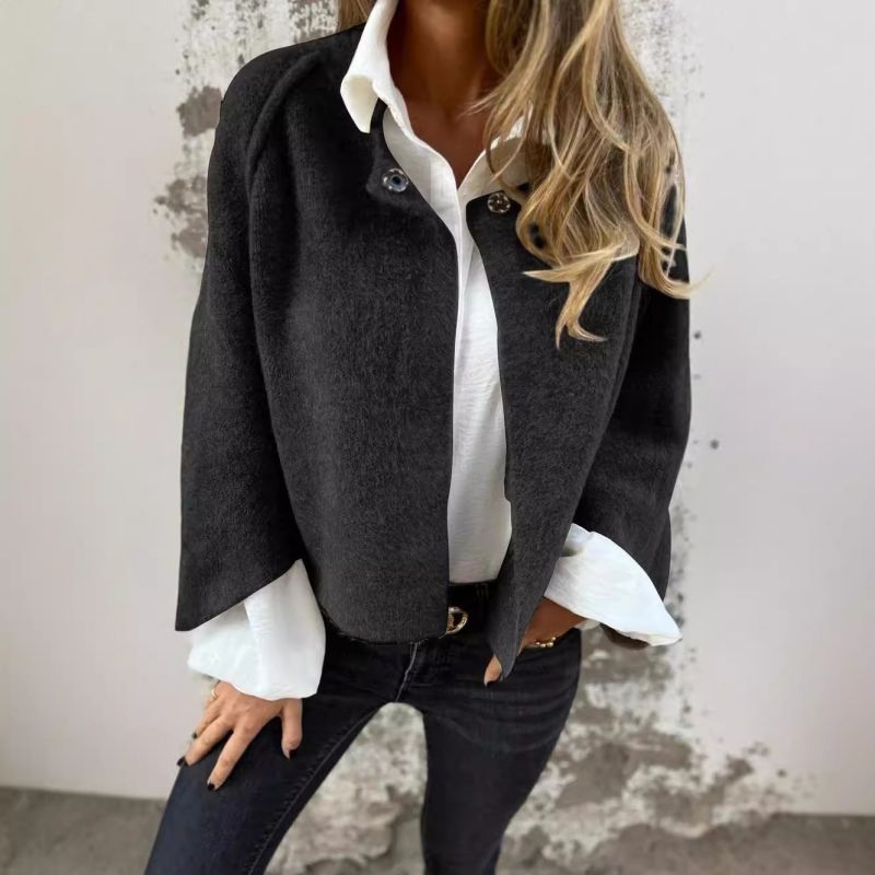 Women's Cashmere Feel Short Jacket in Loose Fit