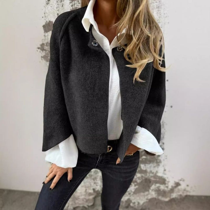 Women's Cashmere Feel Short Jacket in Loose Fit