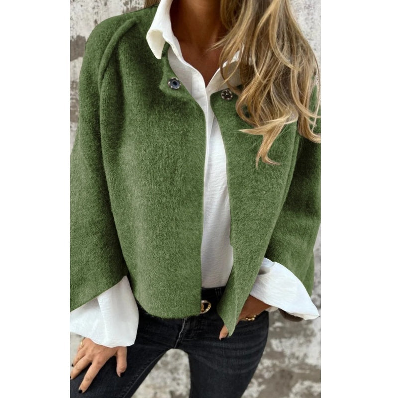 Women's Cashmere Feel Short Jacket in Loose Fit